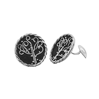 Pretty Lee Tree Of Life Jewelry Tree Of Life Cufflinks In Silver Glass Cabochon Cuff Links C1510 